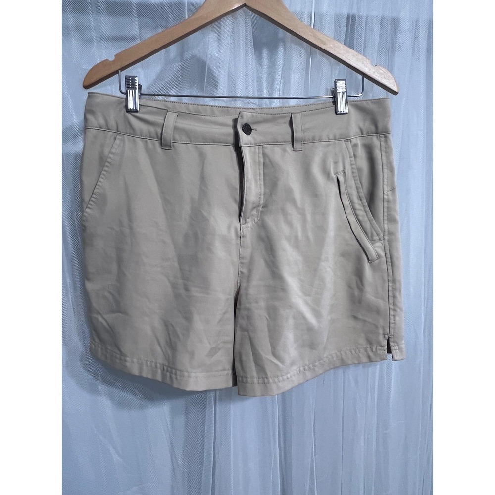 Magellan‎ Outdoors Womens Classic Fit Shorts Tan Beige Size M Hiking Utility
